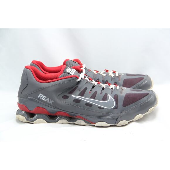 Nike Reax 8 TR Running Shoes Men’s Size 15 Gray Red Training Sneakers 621716-013 - Picture 3 of 7